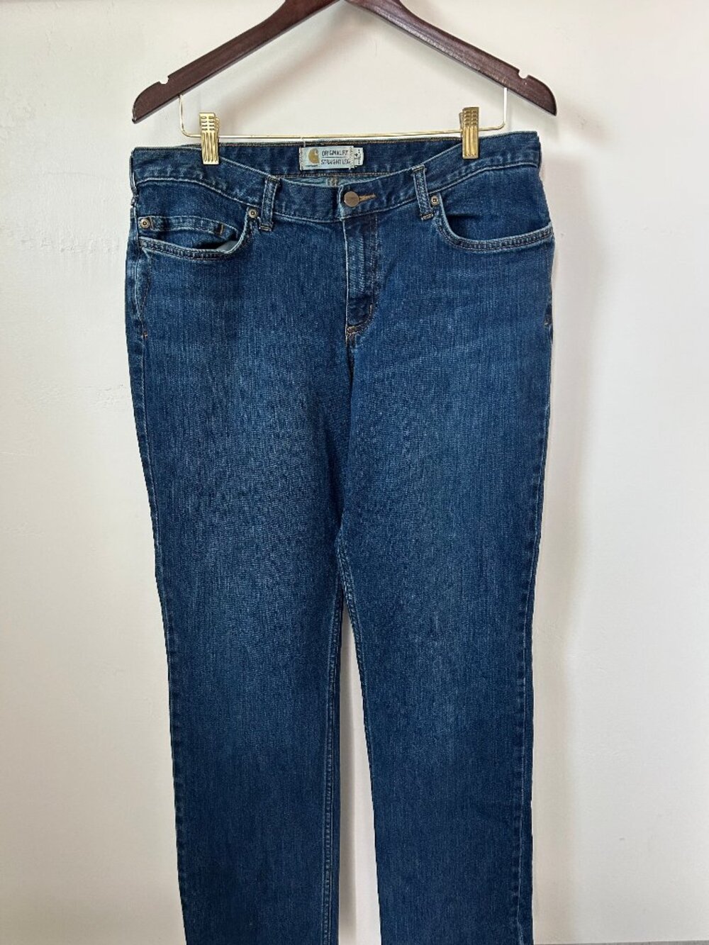 Carhartt Women's Original Fit Straight Leg Jeans Size 14 Regular Stretch Denim